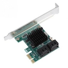 [해외] SATA 3.0 확장 카드 4 포트 PCIESATA 3.0 확장 컨트롤러 카드 어댑터 6G, 상세내용표시, 상세내용표시