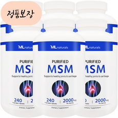 [미국빠른직구] 신제품 마이라이프 내추럴스 식이유황 MSM 2000mg 240정 6병, 6개