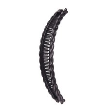 1pcs 머리 발톱 클립 물고기 모양 바나나 바레트 여성을위한 플라스틱 머리핀 헤어 클립 클램프 패션 실용, 02 Black