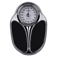 아날로그체중계 인테리어 고급 기계식 아날로그저울 클래식 레트로 바늘 가정용 선물용 욕실, 화이트블랙 160kg