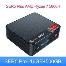 미니PC BeelinkSER6 Pro 6800H 7735HS 6600H AMD 라이젠 7 5 미니 PC 5800H 5600H 5560U 5500U SER5 윈도우즈 11 프로 게임, [01] 5800H 16G500G