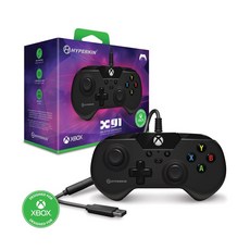 X91 유선 컨트롤러 Black Xbox Series XS Xbox One Windows 1011 PC용(공식 라이센스 상품)