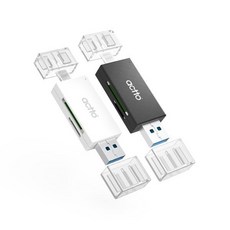 엑토 TF SD카드 USB 3.2 C타입 듀얼 OTG 멀티 카드리더기, OTG-10블랙