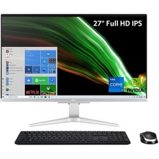 에이서 아스파이어 C27-1700-UA91 AIO 데스크톱 27인치 풀HD IPS 디스플레이 12세대 인텔 코어 i5-1235U 아이리스 Xe 그래픽 16GB DDR4 512G, i7-1165G7 / MX330, 27-inch_Desktop only