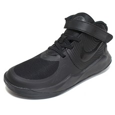 나이키 키즈 팀허슬 D9 플라이이즈 운동화 올검 아동 올블랙 아동화 벨크로 찍찍이 신발 BV2951-010