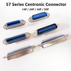 센트로닉스 커넥터 수 암 CN14P24P36P 50P 180 도 직선 핀 PCB 마운트 타입 프린터 포트 40240 40360 57 시리즈, 3) Panel Type - 24 마력-Male