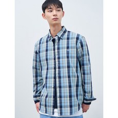 [빈폴] 이지케어 코튼 체크 셔츠 블루 (BC4264C51P)