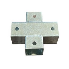 25mm 각관용 스틸 4구(십자형) 사각파이프조인트 기본형 각관 구조물 연결 맥스조인트, 1개