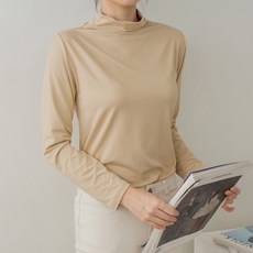 사자옷 여성 가을 겨울 반 폴라 목폴라 터틀넥 슬림 이너 긴팔 티셔츠 목티 기본티 폴라티 이너티 쫄티 무지 긴팔티 여성티 긴팔면티