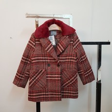 쁘띠앙팡체크코트