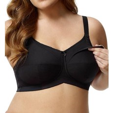 Elila 2-Ply 면 서포트 수유 소프트컵 #1613 42K 블랙 블랙.