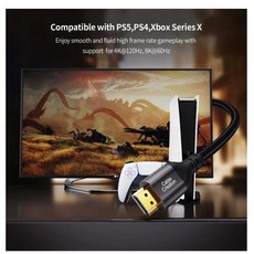 HDMI 2.1 케이블 8K 60Hz 긴 3M 1M 편조 PS5 Xbox 시리즈 X S 스위치 HDTV용, 01 check note, 03 1m, 1개