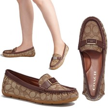 코치 모나 드라이버 시그니처 자카드 로퍼 CC639 Mona Driver In Signature Jacquard