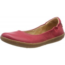 스페인 사이즈240 El Naturalista Coral Bailarinas con Punta Cerrada para Mujer Rojo (Geranio Gera, 단일옵션, 단일옵션