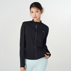 누이브 여성용 오버핏 집업 래쉬가드 시그니처 수영복, 블랙