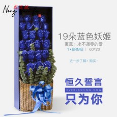 삭주 샴페인 레드 로즈 선물 프리저브드꽃다발 생화꽃 속달 같은 도시 삭성 평로산 음회인 생일 조문화환꽃집, 19 송이 블루 요사스럽다 선물 -마 무함유화 보틀