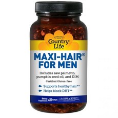 Country Life 컨트리 라이프 맥시 헤어 쏘팔메토 딤 비오틴 서포트 60정, Country Life 컨트리 라이프 맥시 헤어 쏘팔메, 1개