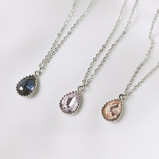 써지컬블루물방울목걸이귀걸이셋트