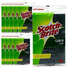 3M 스카치 다목적 수세미 대 AL-345 1개입 x 10개 / 150x230mm 청수세미