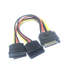 티테크 SATA to SATA 전원 Y형 케이블 17cm/T-S-2SATA/컴퓨터(PC) 파워 SATA 전원을 2개의 SATA 전원으로 변환 분배 사용