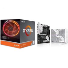 AMD Ryzen 9 3900X 12코어 24스레드 잠금 해제 데스크톱 프로세서Waith Prism LED Cooler, CPU + ASUS ROG Strix B550-A MB - 라이젠3900x