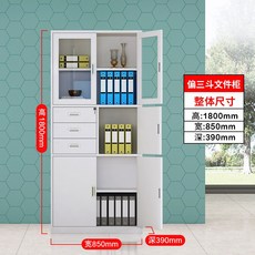사무용수납가구 서류수납장 자료수납장 사무실 재무과 철재 문서파일 증명서 낮은수납장 금고 잠금장치포함 보관 탈의실, C01-1.9mm, T06-편삼보 서류수납장