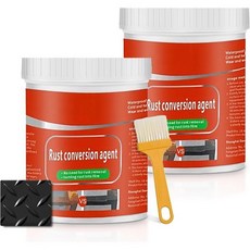 Conchem 먼지 제거 젤 에스말테 프로 아낙스 파라 메탈 금속용 10.7 Fl Oz 러스트 컨버터 금속 자동차 브러시가 있는 강철용 리무버블랙*2 Q1697412, Black*2, 2개
