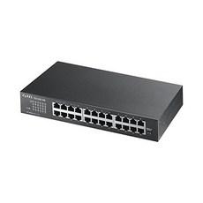 ZyXEL 24-Port 10/100/1000 Gigabit Switch - Sturdy Metal - Desktop with Rackmounts [GS1100-24E], 단일상품