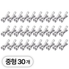 투데이리빙 대용량 2중 고정 스텐 빨래집게 치마 다용도 겉옷 바지 속옷 수건 건조 집개 미끄럼 스크래치 방지 걸이 중형 대형, 30개, R98342A(실버 30개, R98342A(실버
