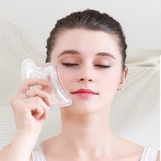 페이스 하트 괄사 셀프 마사지 바디 경락 림프 마사지기 종아리 피부 개선 쿨링 효과 로즈쿼츠 크리스탈 아크릴 수지 괄사기 마사지기구 얼굴 목 어깨 팔뚝 등 다리 스톤 천연 도자기