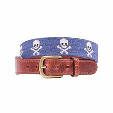 Jolly Roger Needlepoint Belt in Classic Navy by Smathers & Bra/235749