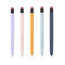 서플라이코 애플펜슬 2세대 연필 실리콘 케이스, 연필-옐로우, 1개