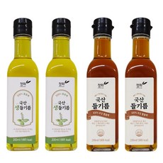 청화농산 국산들기름 200ml x 2병, 100% 국산 들깨, 2개, 생들기름