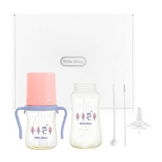 리틀타익스 빨대컵 실속형 세트(200ml+300ml+리필용), 1개, 핑크