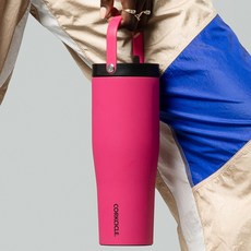 콕시클 대용량 빨대 텀블러 스트로우 보냉 진공 밀폐 go cup 30oz, 1세트, 890ml, dragonfruit
