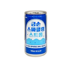 강한 탄산으로 만든 금손 스파클링 스트롱 탄산수 플레인, 190ml, 180개 - 원플레인