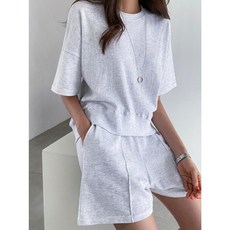 반팔맨투맨세트