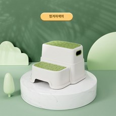 러닝타워 키친헬퍼 디딤대 접이식 아기 유아 발판 받침대 손세척 발판 스텝스툴, 클로렐라, 1개