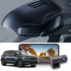 2019-2024 볼보 XC40에 적합한 FITCAMX 통합 OEM 스타일 1/2채널 블랙박스, 모델 A, 2K 전면 및 1080P 후면 64GB