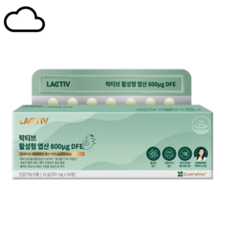 락티브 활성형 엽산 800 non-GMO 임산부 수유부 예비임산부 영양제 2개월분, 56정 1개, 56정, 1개
