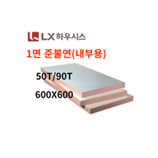 LX하우시스 PF보드 1면 준불연(내부용) 600 X 500 / 30T 50T 90T 단열재, 90T(1개)