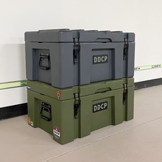 DDCP 미군박스 밀리터리 감성 캠핑용품 수납가방 미국 픽업트럭 적재함 렉스박스 70L, 다크그레이