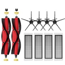 Brush Mops Hepa Filters for Roborock S5 S50 S502 S55 S6 S6 Pure E4 for Robot 1S SDJQR01RR Vacuum Cle, 3) 10PCS SET B, 1개
