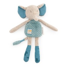 물랑로티 [물랑로티] 코끼리딸랑이두두인형 Sous Mon Baobab elephant rattle doudou 28cm, 단품없음