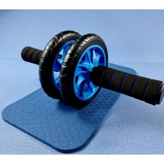 JBY코리아 바퀴형 논슬립 AB더블 휠 슬라이드 복근단련강화기+무릎패드