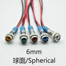 표시등 기계 자동차 작업 6mm 개 신호 LED 전원 1 24V 보트 220V PC 파일럿 경고 12V 빨간색 방수 금속 라이트 램프 표시기 6V, 24V-Blue-6mm, 1개