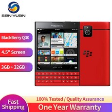 블랙베리 패스포트 잠금 해제 휴대폰 4G LTE 45 인치 Q30 OS 핸드폰 쿼드 코어 3GB 32GB 13MP 스마트폰, 없음, 4.Full Set  White