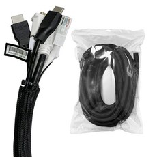 이지 케이블 정리 튜브 13mm x 5m, 1개, 블랙
