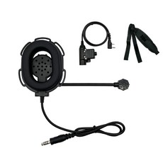 군사 워키토키 헬멧 헤드셋 켄우드 바오펑 UV5R 양방향 라디오 전술, 01 빠른, 01 Black