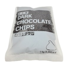 다크 컴파운드 초코칩 1kg 선인 토핑 초콜렛, 1개